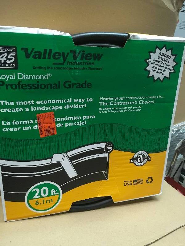 lot 10 image: Valley View Industries Professional 20 ft. L x 1 in. W Black Plastic Lawn Edging not used