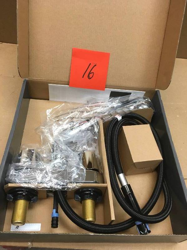 lot 16 image: Glacier Bay 4 in. Centerset 2-Handle Laundry Faucet in Chrome  in good condition