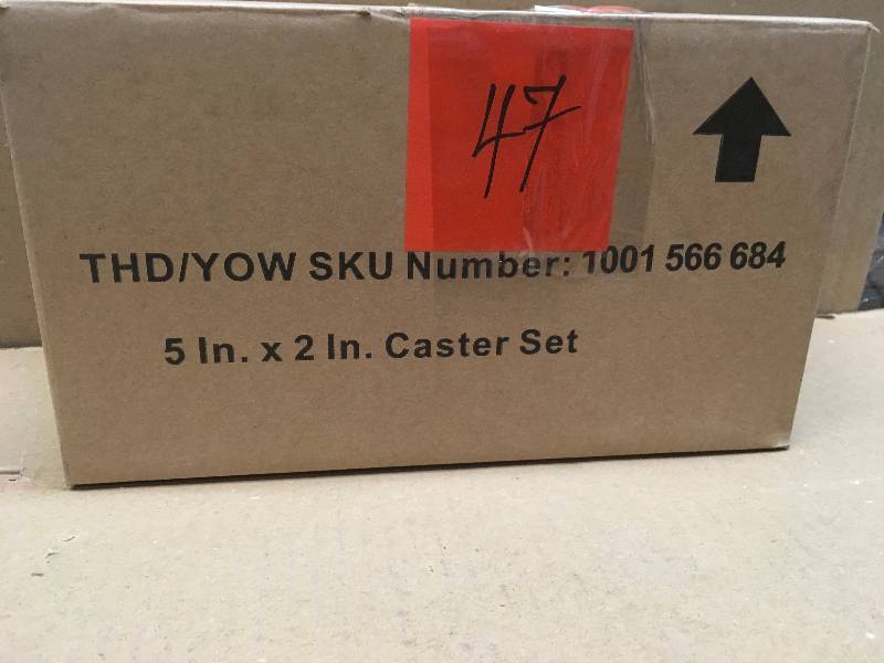 lot 47 image: Husky 5 in. Black PP Caster Kit not used