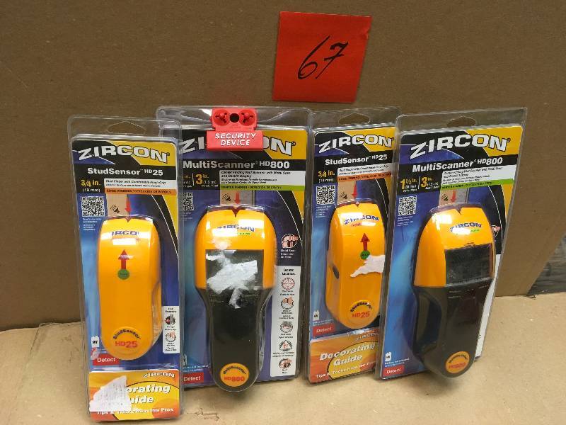 lot 67 image: MIX LOT OF( 2) ZIRCON MULTISCANNER HD800 & (2 )ZIRCON STUDSENSOR HD25  in good condition