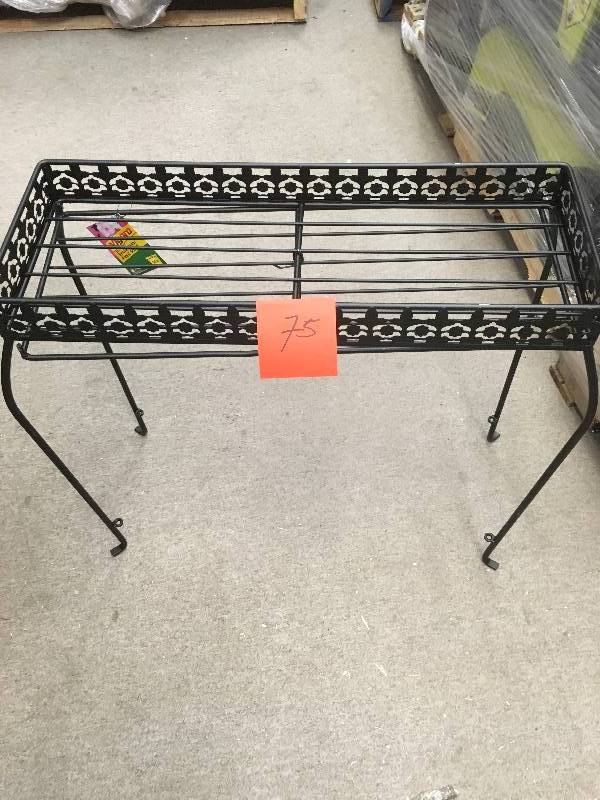 Vigoro 23 in. Rectangular Iron Plant Stand in good condition | KX Real Deal  Minneapolis Auction Housewares, Tools, and More | K-BID