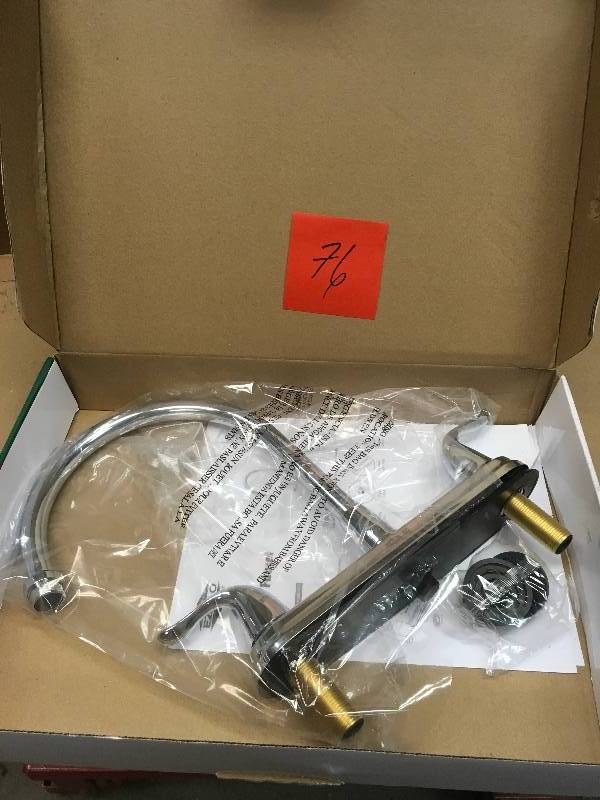lot 76 image: EZ-FLO Impression Collection 2-Handle Standard Kitchen Faucet in Chrome  in good condition