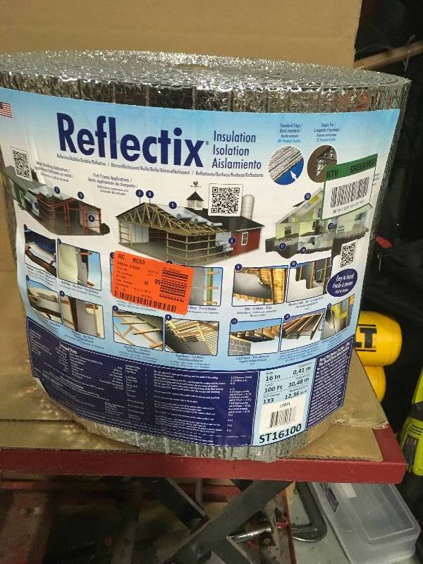 lot 2 image: Reflectix 16 in. x 100 ft. Double Reflective Insulation Roll with Staple Tab Edge not used