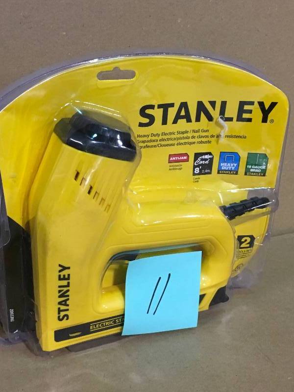 lot 11 image: Stanley 2-in-1 Electric Stapler and Strip Brad Nailer  in good condition