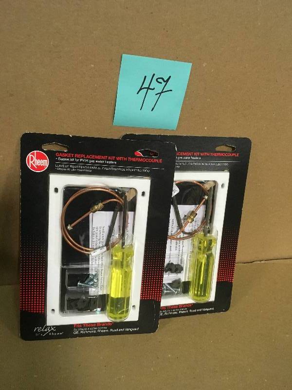 lot 47 image: Gasket Replacement Kit with Thermocouple for FVIR Water Heater QTY 2  in good condition