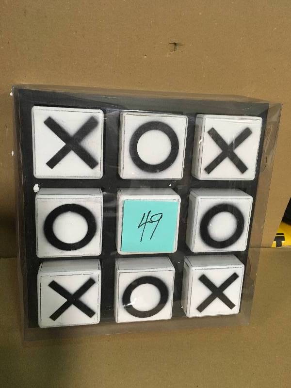 lot 49 image: Black Wood Tic Tac Toe Game not used