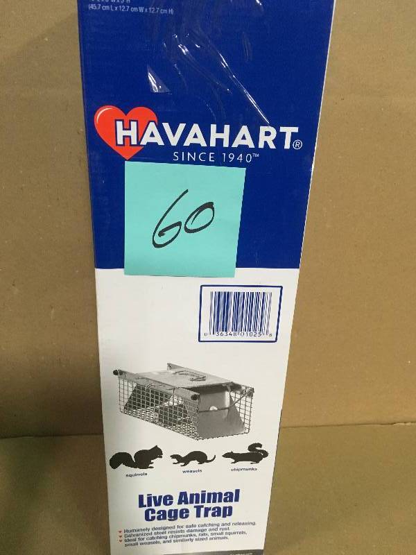lot 60 image: Havahart Small 2-Door Animal Trap not used