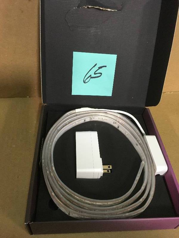 lot 65 image: Philips Hue White and Color Ambiance LED LightStrip Plus Dimmable Smart Wireless Light (1-Strip 80 Length)  in good condition
