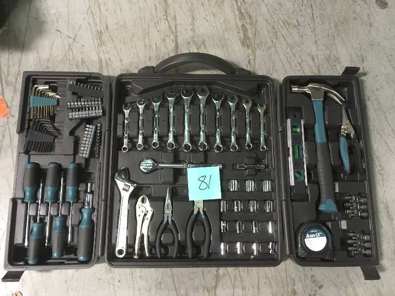 lot 81 image: ANVIL 38 in. Drive SAE and Metric Homeowners Tool Set (137-Piece)  in good condition