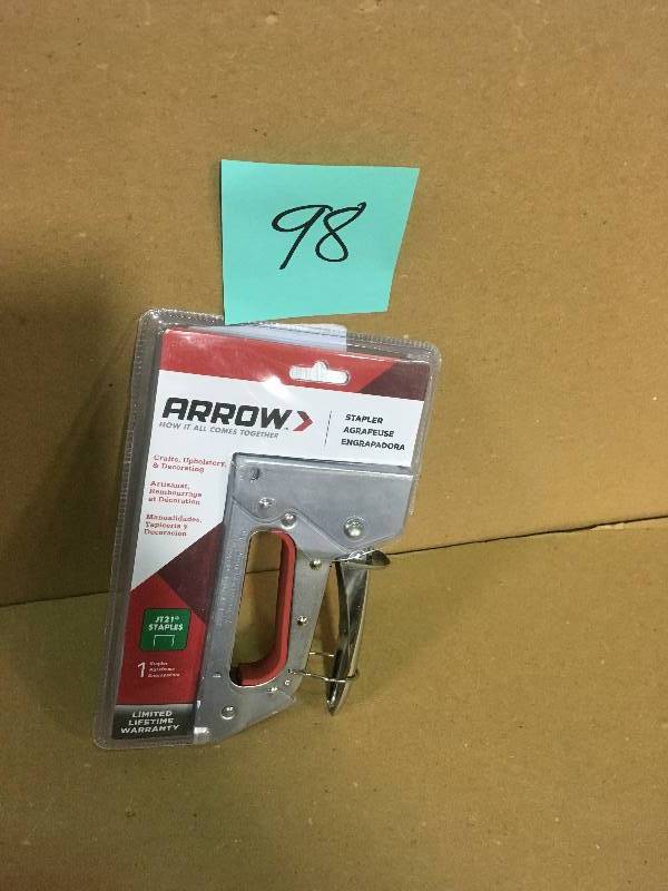 lot 98 image: Arrow Fastener 7.4 in. Light Duty Staple Gun  in good condition