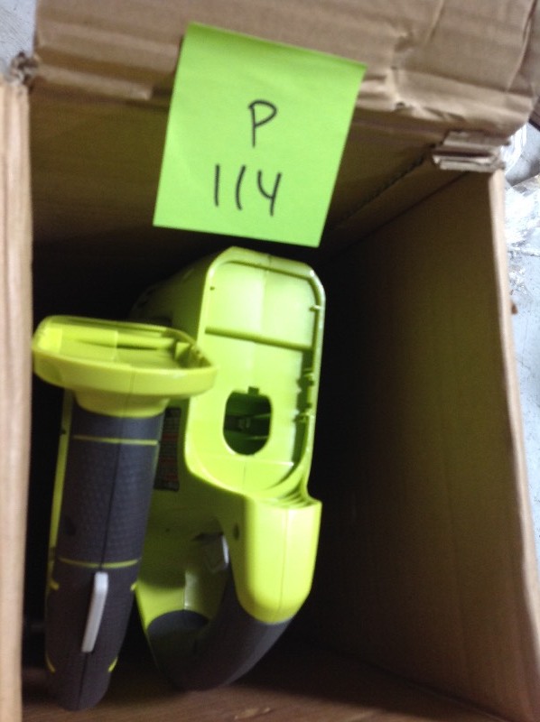 lot 114 image: RYOBI  ONE 18-Volt Lithium-Ion String TrimmerEdger and BlowerSweeper Combo Kit - 2.6Ah Battery and Charger Included  in good conditions