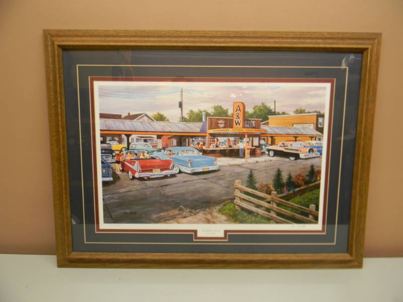 lot 4 image: KEN ZYLLA ROADSIDE CUISINE - SIGNED 1023 OF 9600 SIGNED - PROFESSIONALLY MATTED & FRAMED - APPROX 32 BY 23 - SEE PICTURES