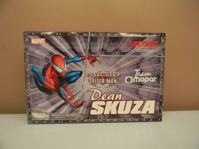 lot 47 image: DEAN SKUZA TEAM MOPAR ULTIMATE SPIDER MAN 124 SCALE FUNNY CAR - LIMITED EDITION - NEW IN BOX - SEE PICTURES