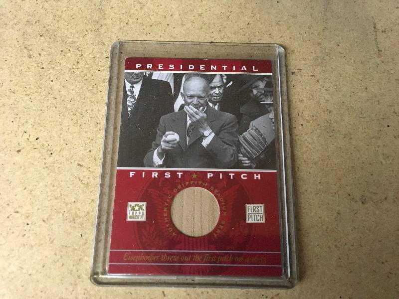 Griffith Stadium Seat Dwight D. Eisenhower First Pitch Card