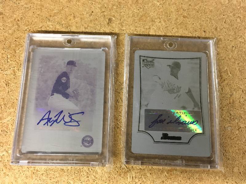 Alex Wimmers Magenta Printing Plate Card & Jose Mijares Black Printing Plate Card