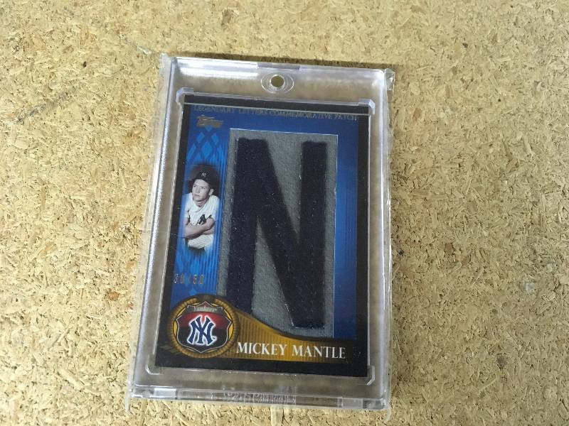 Mickey Mantle Commemorative Letter Patch Card