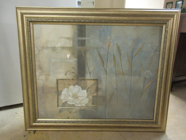 lot 127 image: FRAMED FLORAL PRINT
