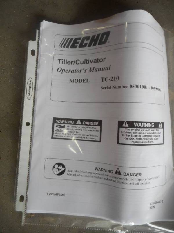 lot 7 image: Echo TillerCultivator