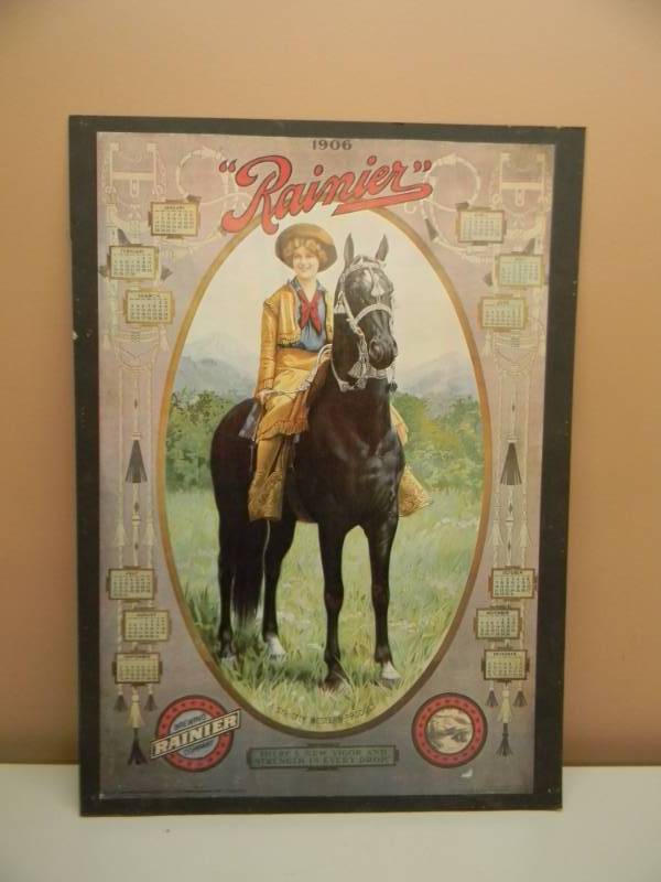 lot 18 image: RAINIER BEER 1906 REPRODUCTION CALENDAR - SEE PICTURES