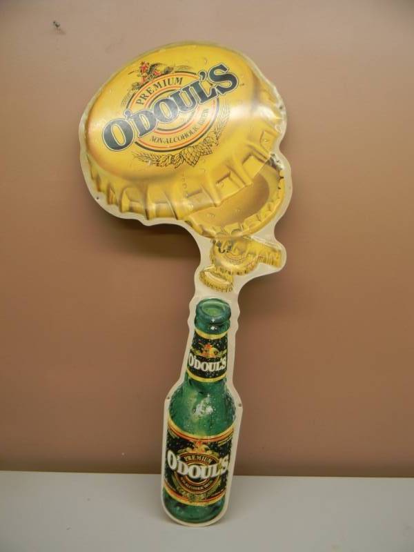 lot 27 image: ODOULS TIN SIGN - APPROX 40 TALL - SEE PICTURES