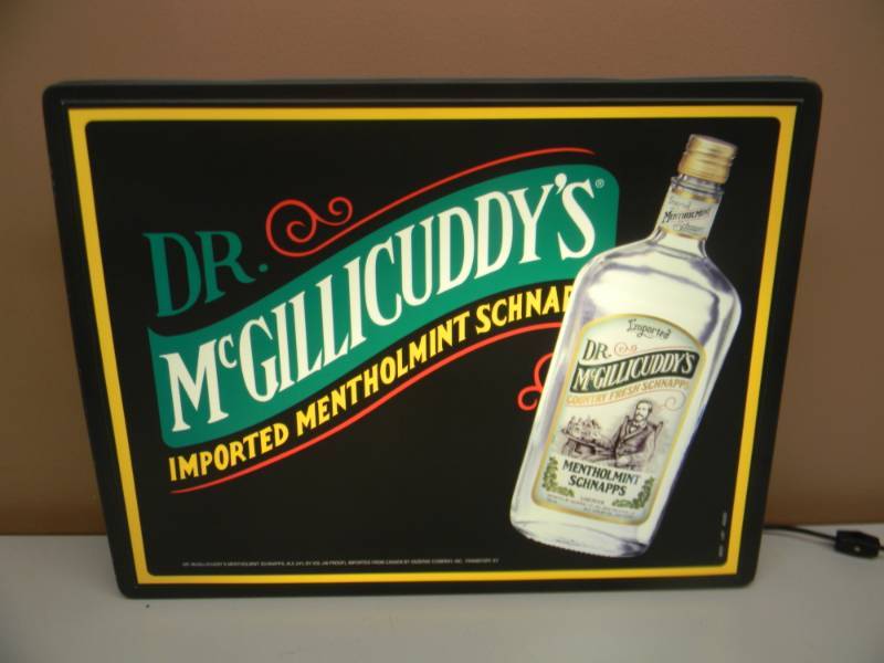 lot 43 image: NOS DR. McGILLICUDDYS LIGHTED SCHNAPPS SIGN - WORKS - SEE PICTURES