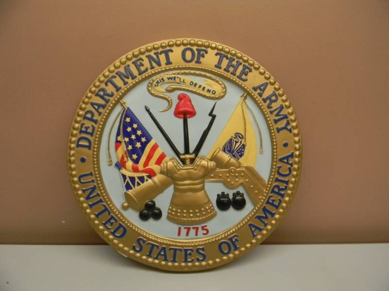 lot 56 image: VINTAGE DEPARTMENT OF THE ARMY-UNITED STATES OF AMERICA  - THIS WELL DEFEND 1775 WALL SIGN - APPROX 15 - SEE PICTURES