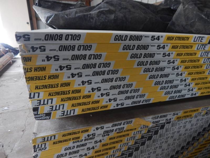 lot 18 image: 54 x 12 x 12 Sheetrock