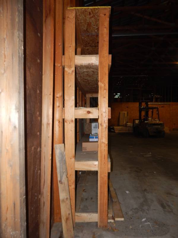 lot 73 image: Wood shelf - Great for the garage or shop