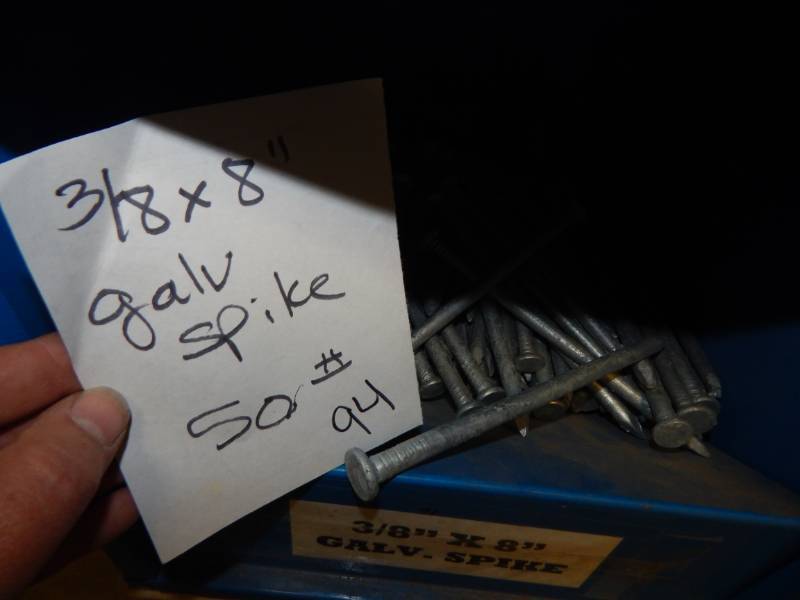 lot 94 image: 38 x 8 Galvanized Spike Nails