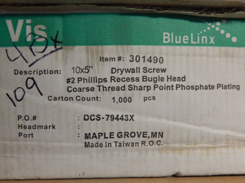 lot 109 image: Lot of Drywall Screws