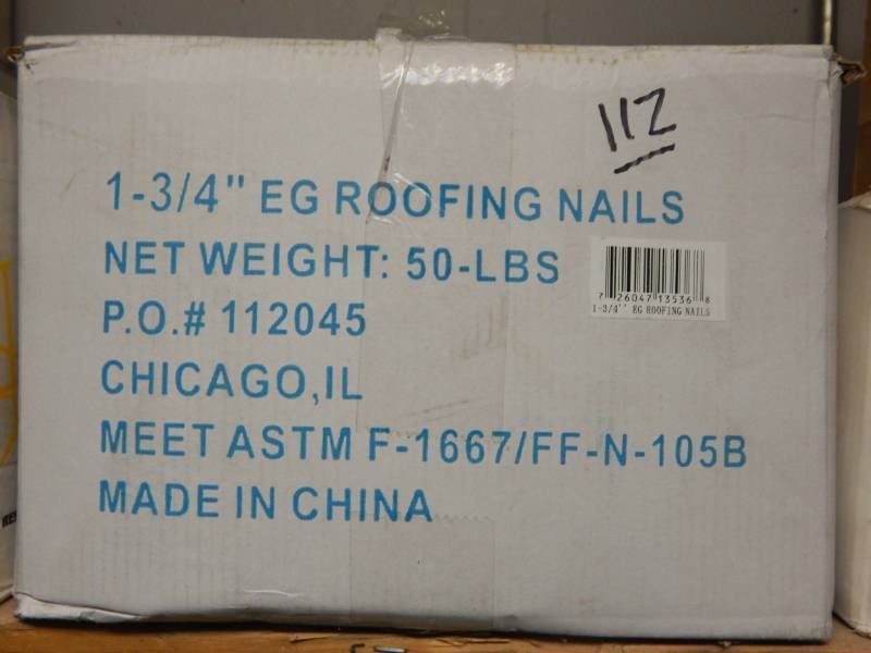 lot 112 image: 1-34 Galvanized Roofing Nails