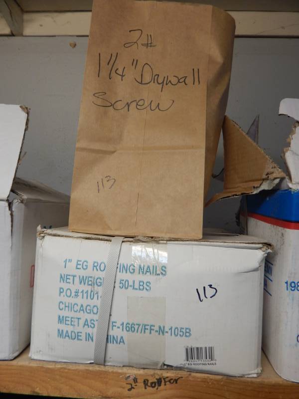 lot 113 image: 1 Lot of Nails (Drywall and Roofing)