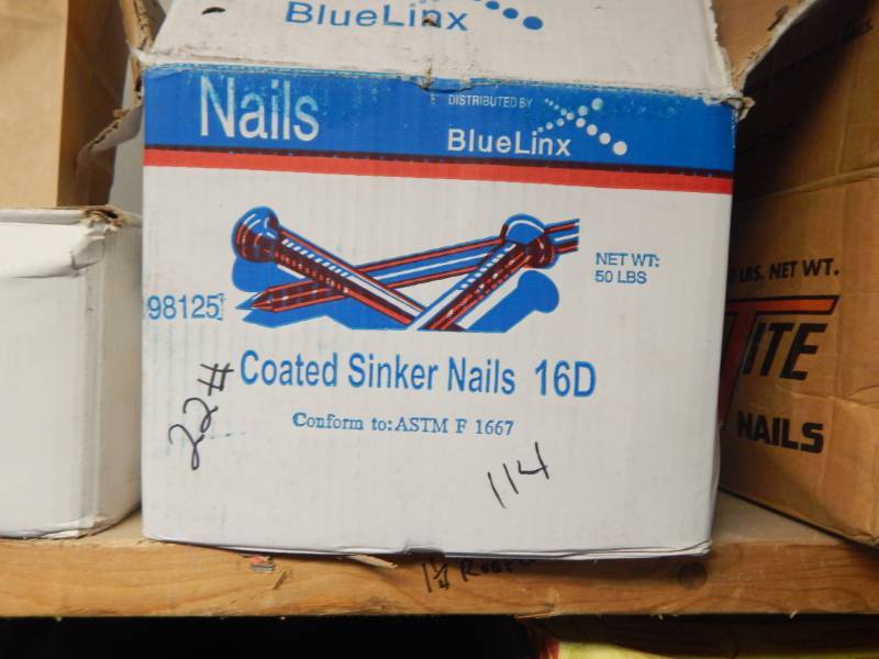 lot 114 image: 16d Cement Coated Sinker Nails