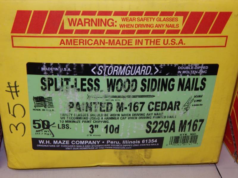 lot 143 image: 10d Splitless Siding Nails Cedar Brown