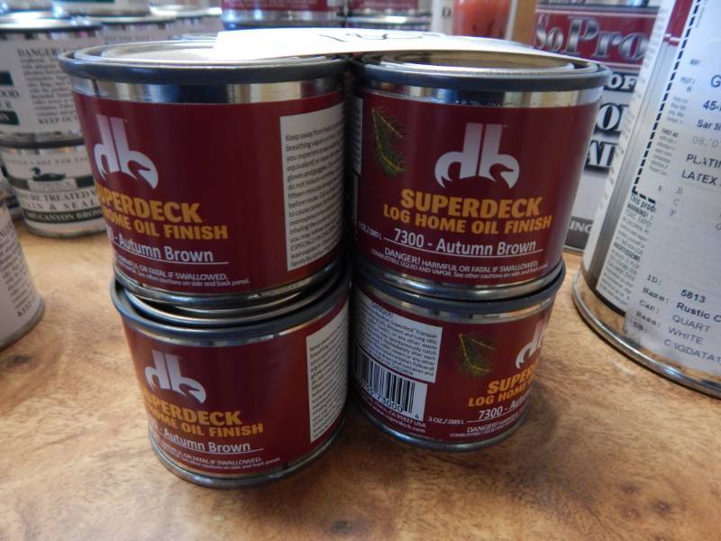 lot 180 image: 1 Lot of many small cans of exterior stains