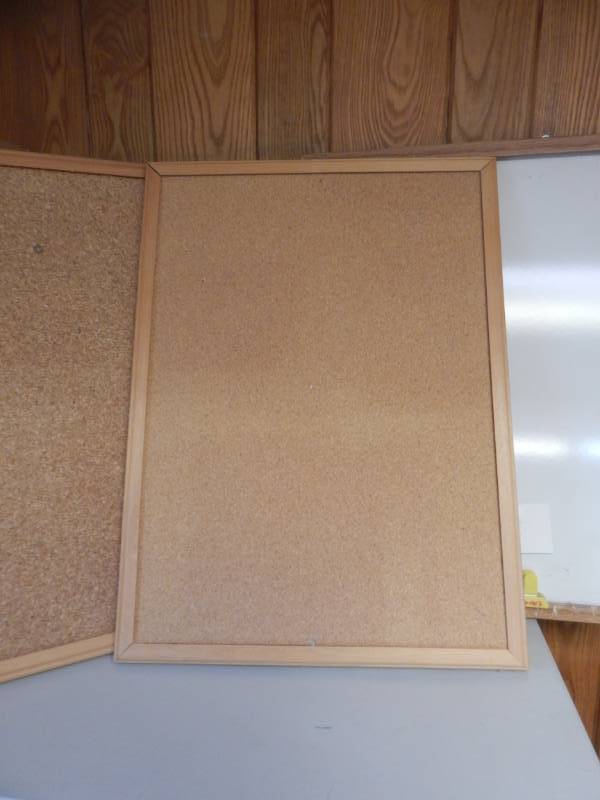 lot 187 image: 1 Lot of Cork Bulletin Boards and Dry Erase Board