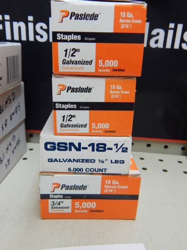 lot 197 image: Paslode 18 gauge Narrow Crown Staples