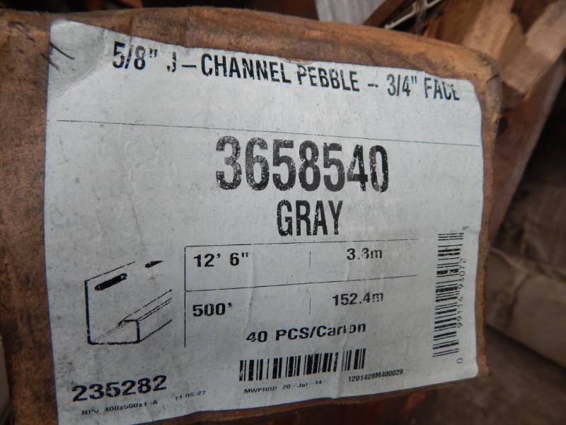 lot 240 image: Georgia-Pacific Vinyl Siding J Channel Gray