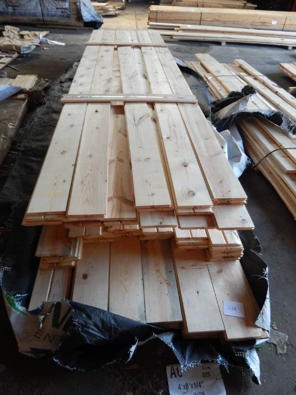 lot 299 image: 1 x 8 Center Groove Pine Paneling