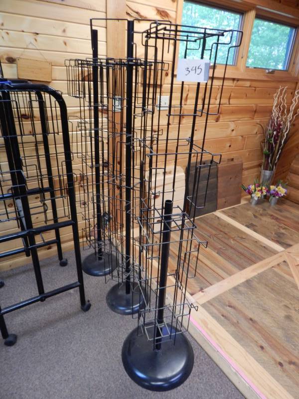 lot 345 image: 3 Brochure Spinner Display Racks