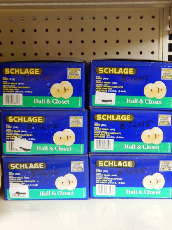 lot 360 image: Lot of Bright Brass Schlage Door Knobs