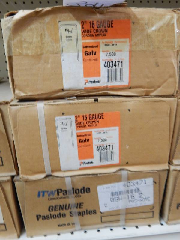 lot 391 image: Paslode 16 gauge wide crown staples