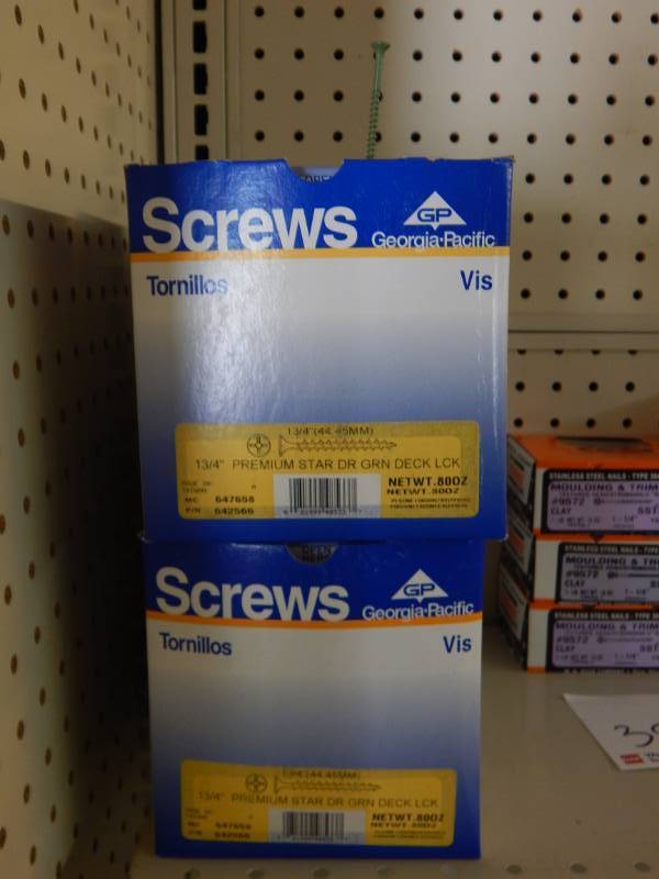 lot 398 image: 1-34 torx head construction screws