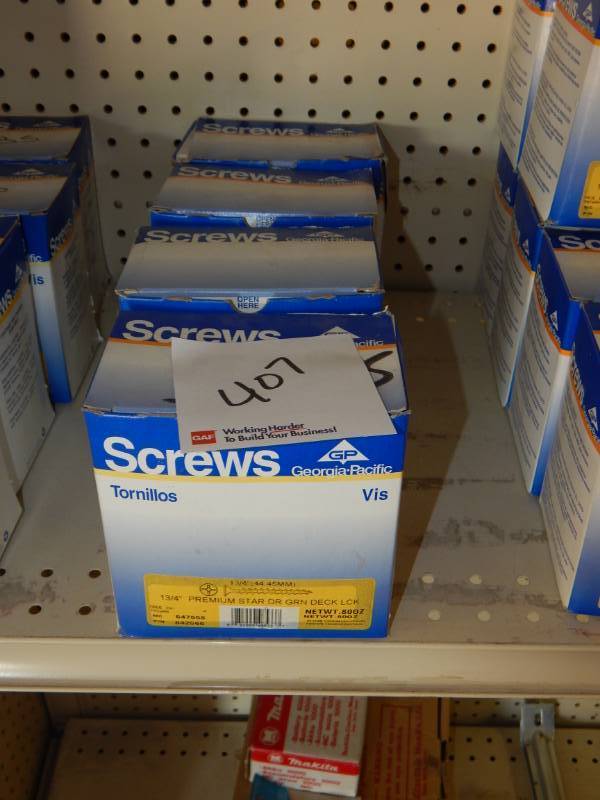 lot 408 image: 1-34 torx head construction screws