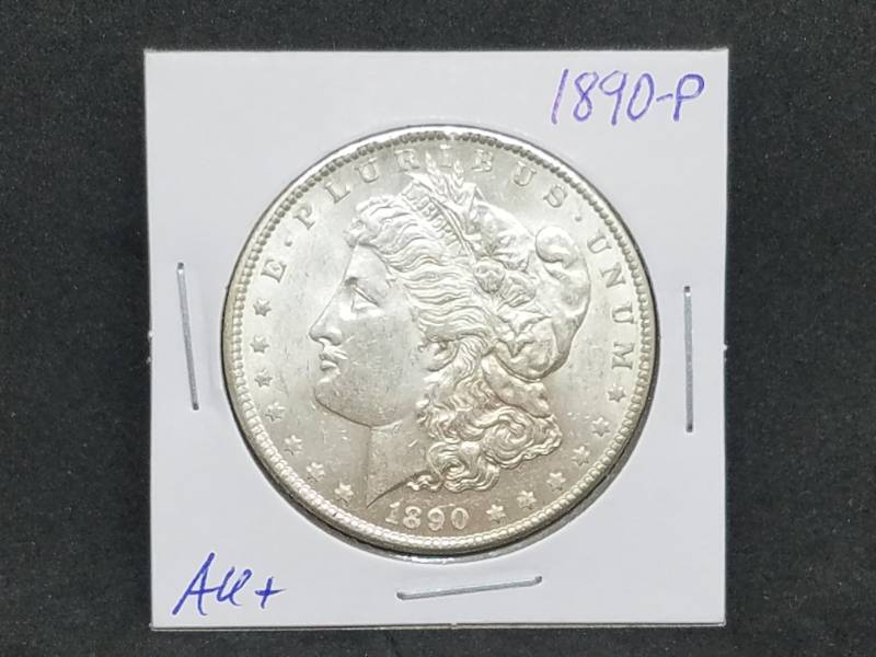 lot 6 image: 1890 P Morgan Silver Dollar AU
