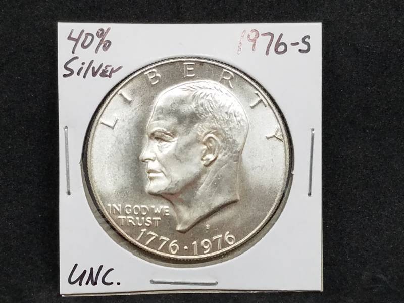 lot 17 image: 1976 S IKE Dollar Proof Uncrulated 40% Silver