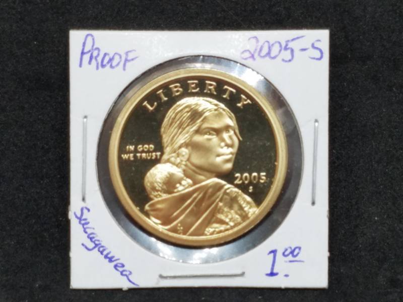 lot 25 image: 2005 S Sacagawea one dollar Proof