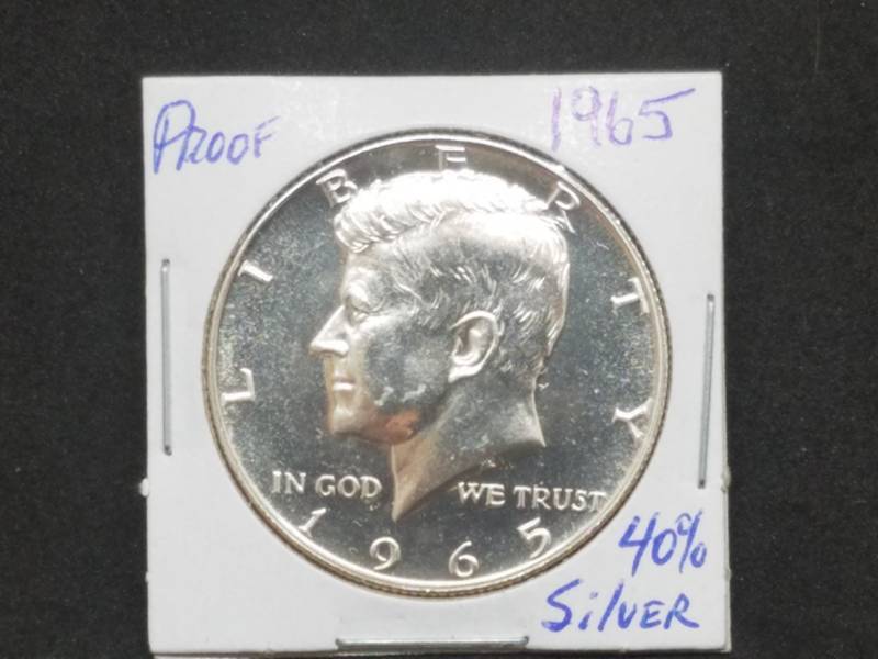 lot 39 image: 1965 Proof Kennedy Half Dollar 40% Silver