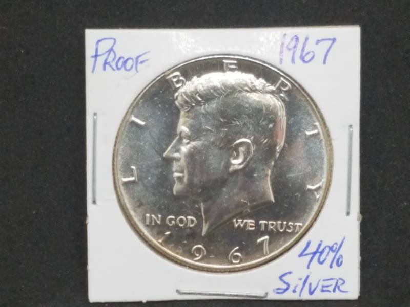 lot 41 image: 1967 Proof Kennedy Half Dollar 40% Silver