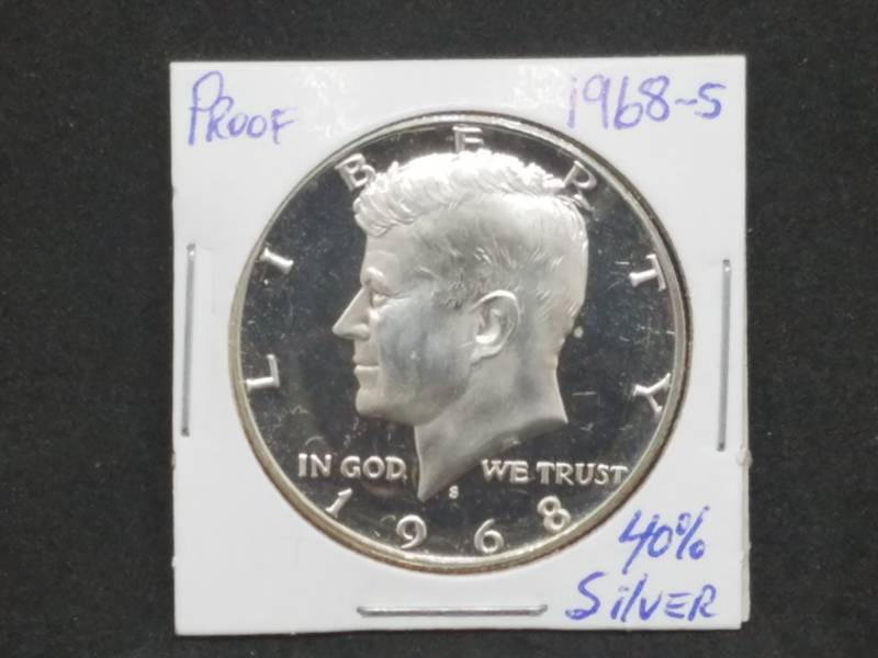 lot 42 image: 1968 S Proof Kennedy Half Dollar 40% Silver